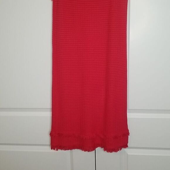 J.crew Sleeveless Red Crochet Knit Fringe Shift Dress - Picture 9 of 9